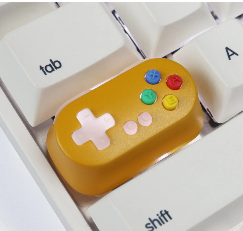 HolyOops Gamepad Keycap - E Yellow - أكسسوار لوحة مفاتيح